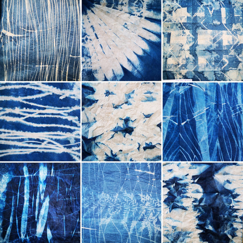 tie dye cyanotype results