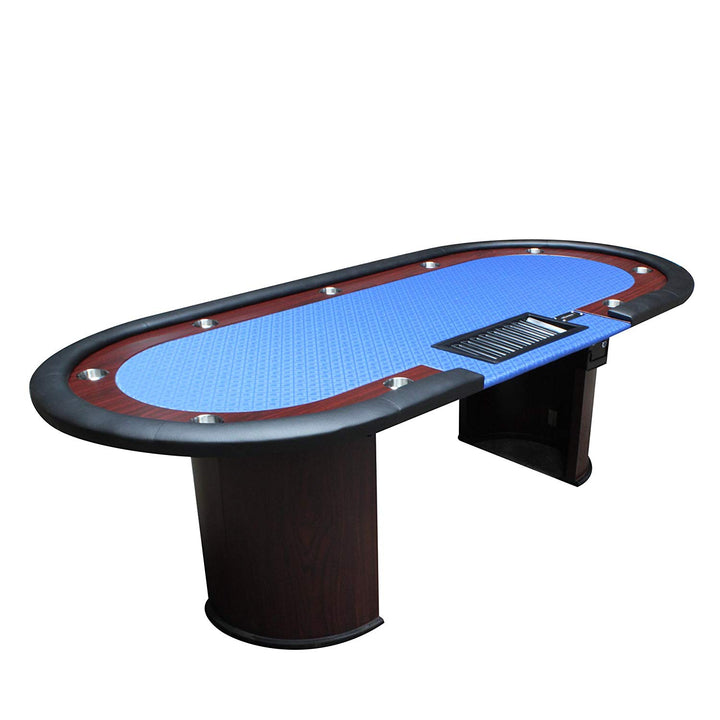 96 Classic Luna Poker Table With Speed Cloth Dealer Spot Drop Box Chip Tray