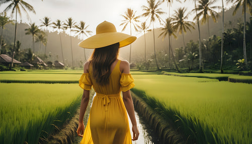 BALI Academy PLR Shop - girl-walking-through-the-rice-fields-and-palm-trees-in-Bali-while-the-golden-sun-is-shining-on-her--She-s-wearing-a-yellow-dress-and-a-hat--She-is-enjoying-her-freedom-surrounded-by-nature--You-can-on.jpg__PID:e1eba8bf-3e7a-4d85-9725-50815319e4dc