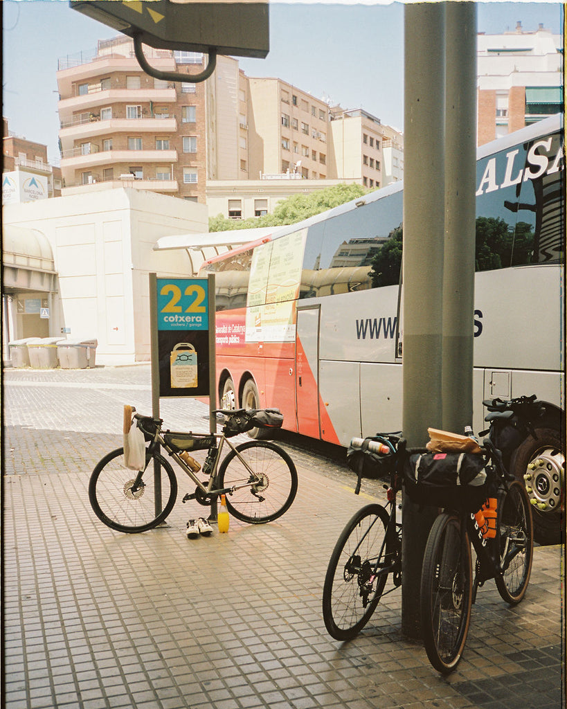 bikes at bus stop