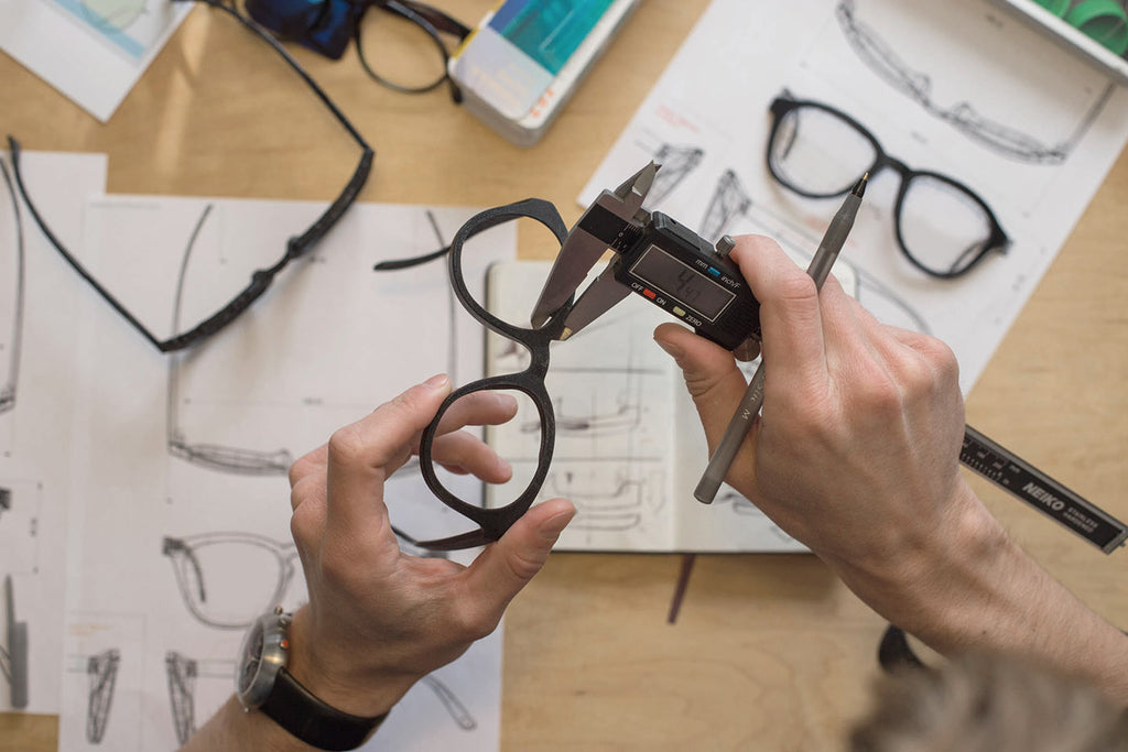 sunglasses adjustments using calipers