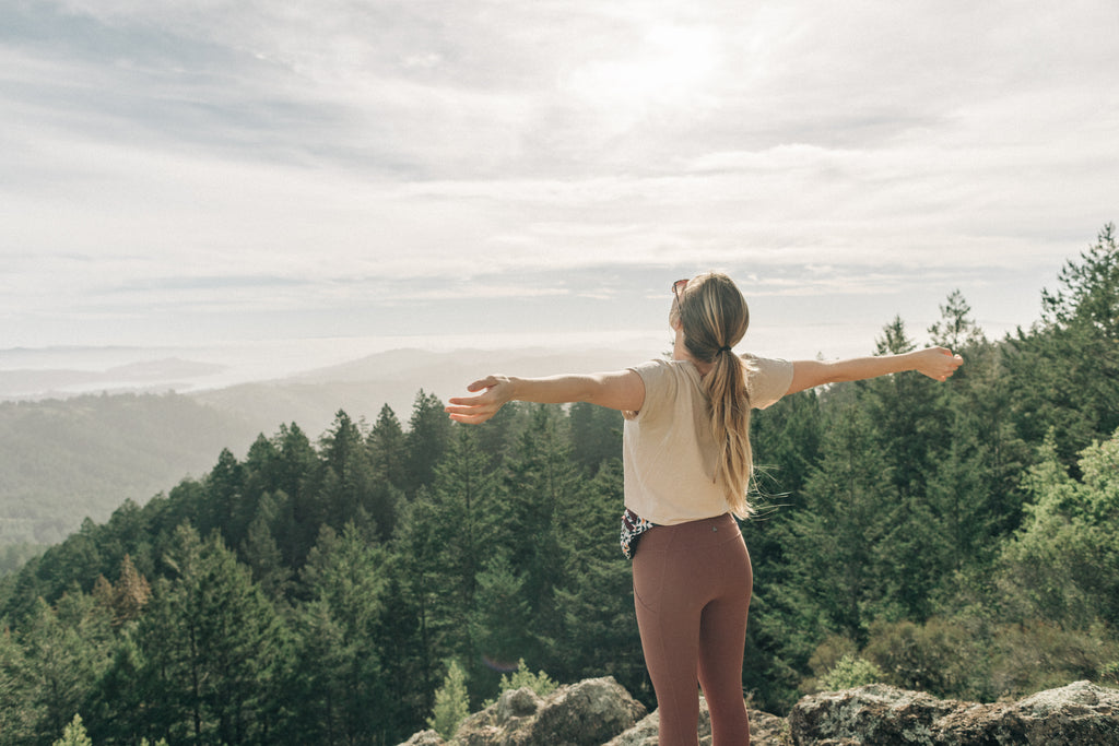 Embracing the view and feeling the sun