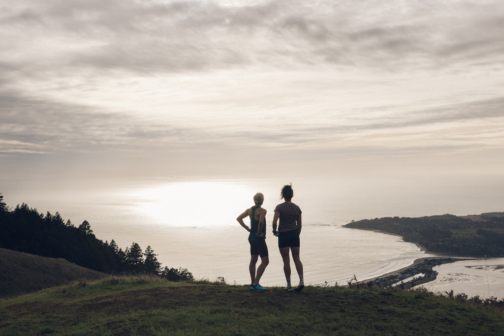 people looking over the ocean