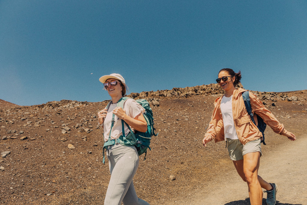 girls hiking