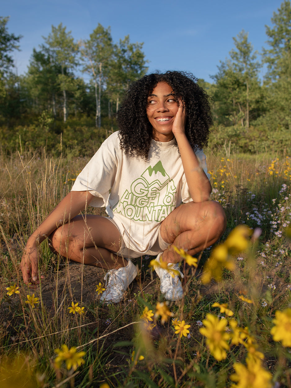 'High On Mtns' Oversized Tee