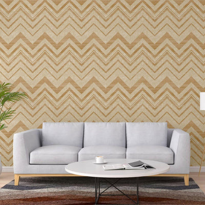 Beige Large Modern Chevron 3D Embossed Wallpaper, Modern Rich Textured Wallcovering - Walloro Luxury 3D Embossed Textured Wallpaper 