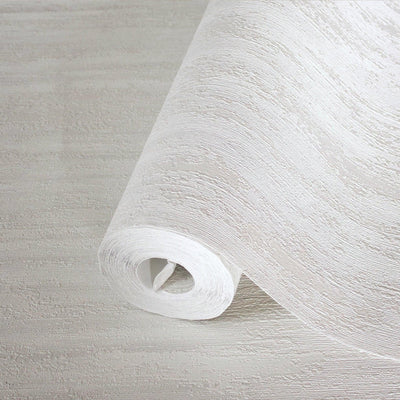 White Modern Plain Deep Embossed Shiny Wallpaper, 3D Textured White Color, Abstract Non-Woven, Non-Pasted, Large 114 sqft Roll, Washable - Walloro Luxury 3D Embossed Textured Wallpaper 