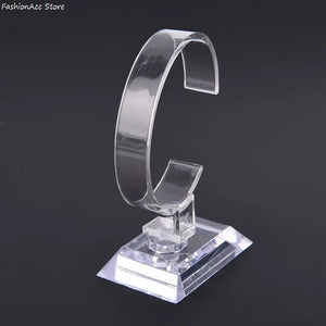 10CM Plastic Wrist Watch Display Rack Holder Sale Show Case Stand Tool Clear Jewelry Packaging Total Height Watch Display Stand - GloballySourcedProducts.com