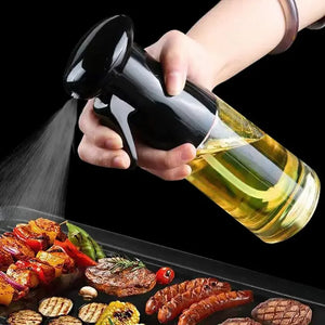 1pc Black Transparent Kitchen Oil Bottle Cooking Oil Spray Olive Oil Bottle Fitness Barbecue Spray Oil Dispenser - GloballySourcedProducts.com