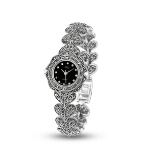 YYSUNNY Elegant Ladies S925 Sterling Silver Wristwatch Fashion Watches for Women Vintage Heart Shape Strap Valentine's Day Gift - GloballySourcedProducts.com