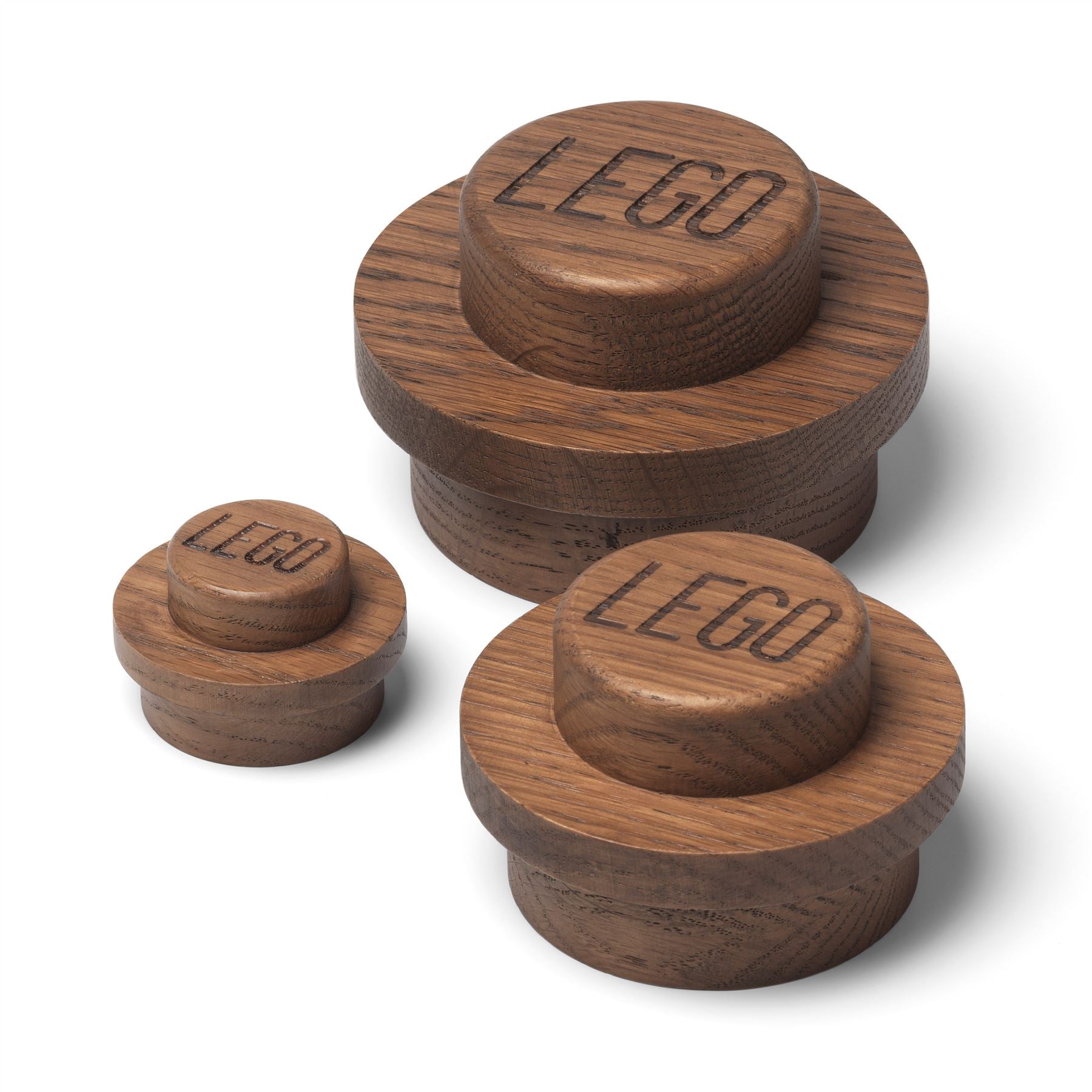 Wooden Wall Mounted LEGO Hooks - Set of 3