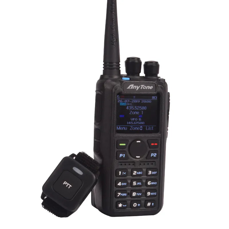 ham radio Anytone AT-D878UV Plus digital DMR & Analog UHF/VHF Dual band Bluetooth PTT walkie talkie GPS APRS Radio with PC cable