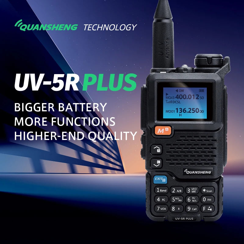 Quansheng UV5R PLUS Dual Band 5W Walkie Talkie Two Way Radio