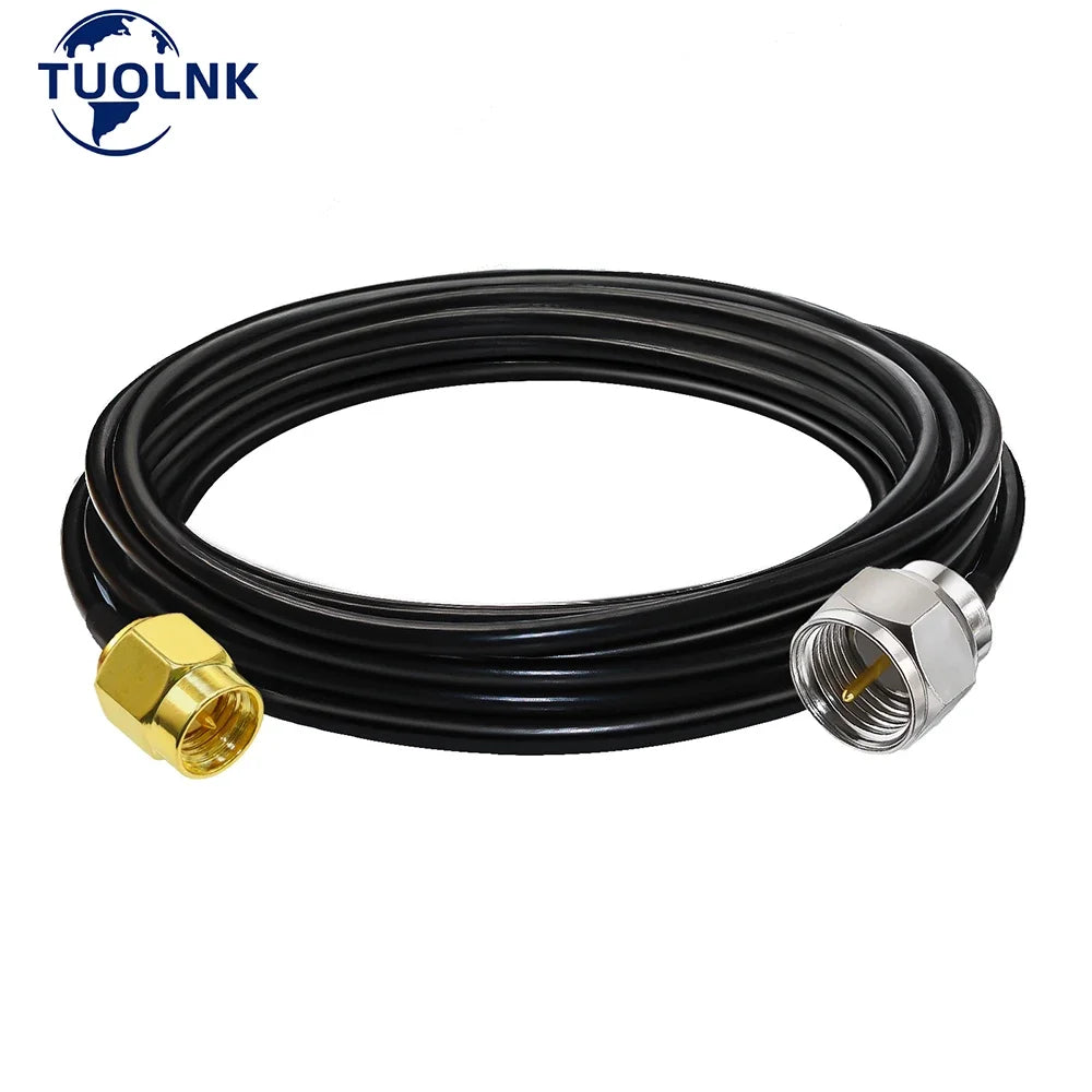 F Male to SMA Male RG58 Coxial Cable 50Ohm SMA  to F Plug RG58 TV Antenna Adapter RF Extension Cord  for Ham Radio Antenna