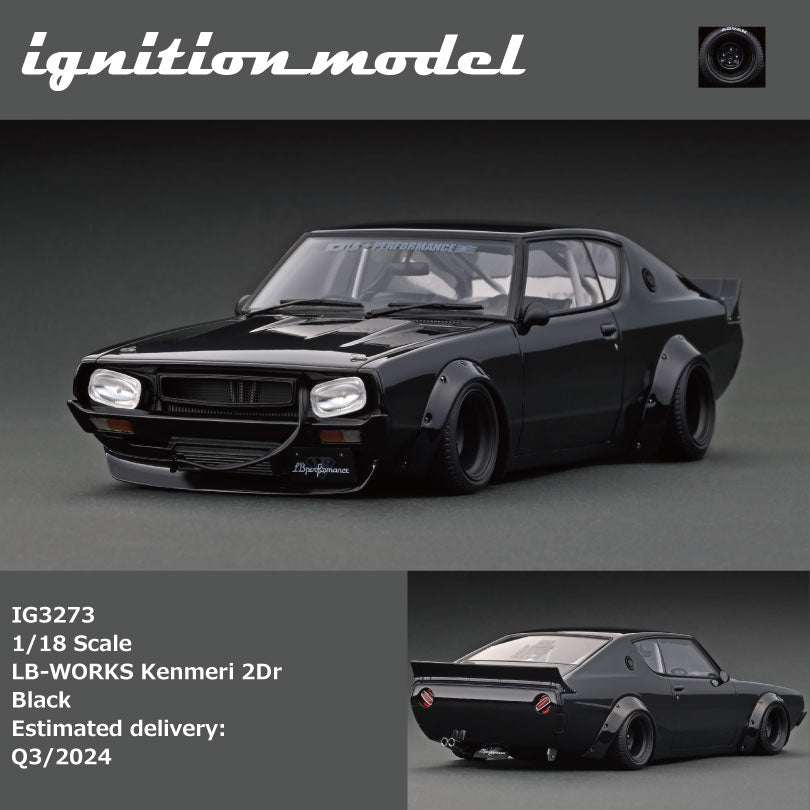 Ignition Model 1/18 LB-WORKS TOYOTA SUPRA (A90) Matte Black Kato Figur