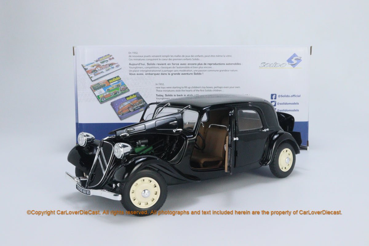 Solido 1:18 CITROEN TRACTION 7 - BI-TON BLEU FONCE/NOIR - 1937 (S18009