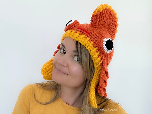 Amber The Fancy Goldfish Hat Crochet Pattern