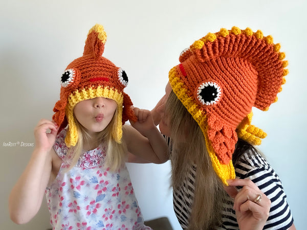 Amber The Fancy Goldfish Hat Crochet Pattern