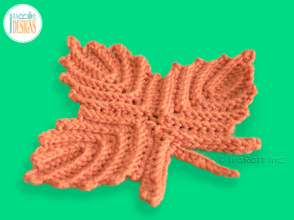 Canadian Maple Leaf Coaster Free Crochet Pattern by IraRott