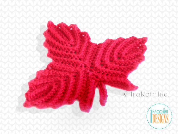 Canadian Maple Leaf Coaster Free Crochet Pattern by IraRott