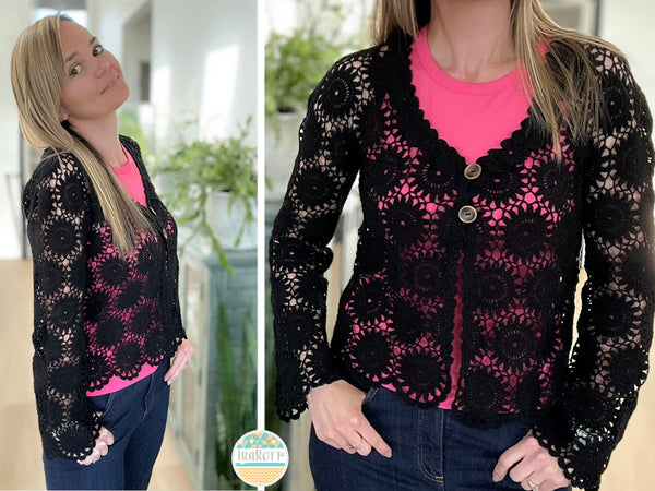 City Night Lace Cardigan Crochet Pattern