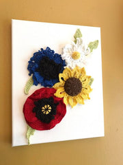 Crochet Flower Wall Art