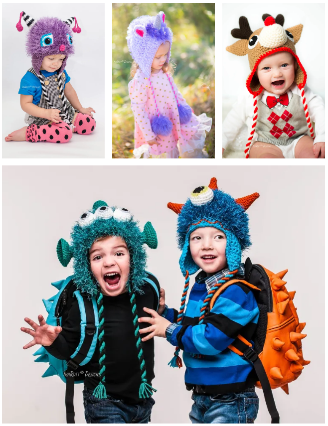 Crochet Hats With Twisted Ties by IraRott