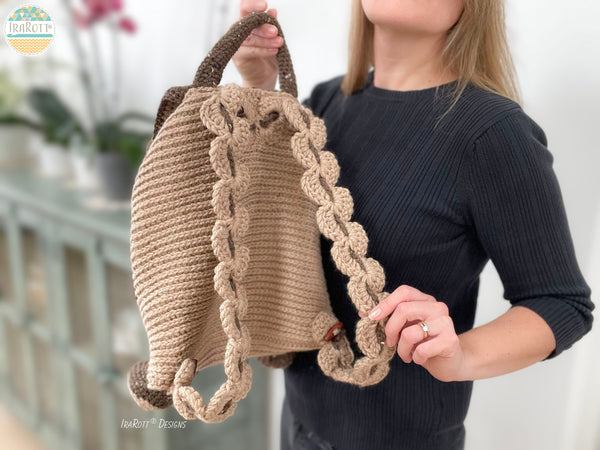 Crochet Backpack With Adjustable Shoulder Straps
