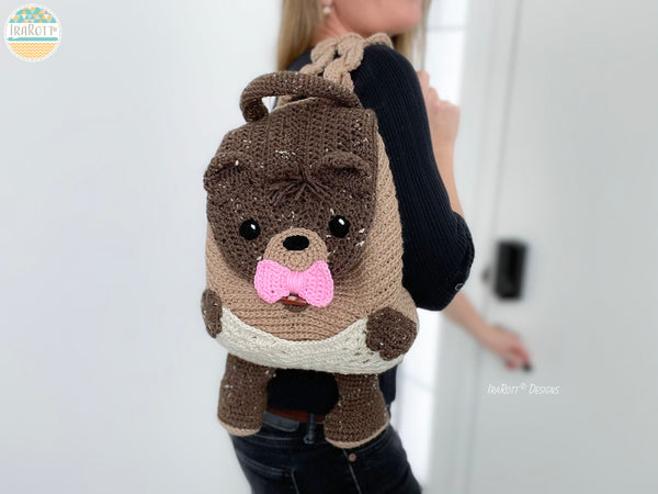 Cuddles The Caring Bear Crochet Backpack Pattern