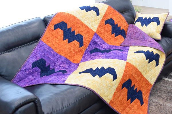 Jelly Roll Animal Quilts - Bonus Project - Bat Quilt
