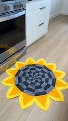 Sunflower Power Jelly Roll Rug Quilting Pattern