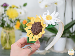 Crochet Sunflower Headband