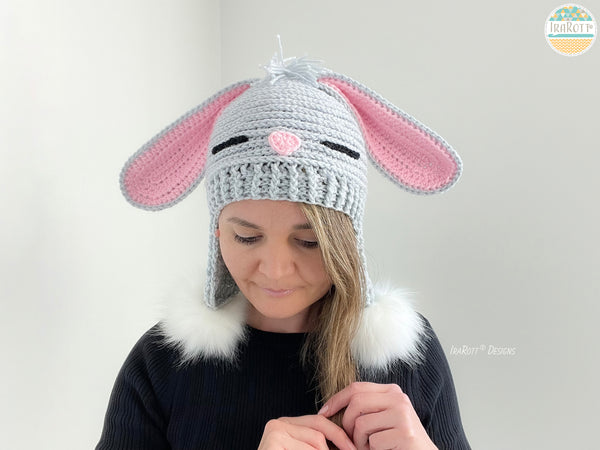 Sunny The Sleepy Bunny Crochet Hat Pattern
