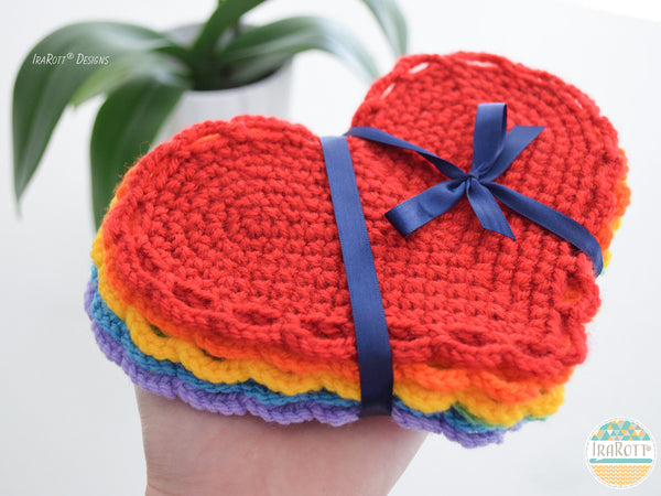 The Hearts Of Hope Coasters Free Crochet Pattern by IraRott