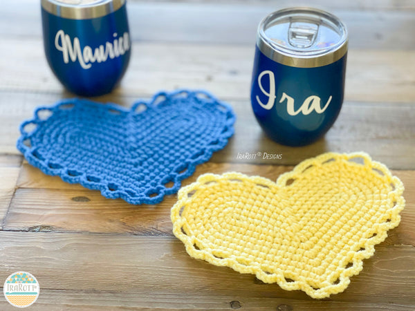 The Hearts Of Hope Coasters Free Crochet Pattern by IraRott