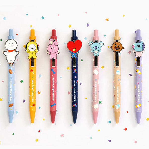 BT21 Minini TATA Plush Double Pockets Zipper Pen Pouch