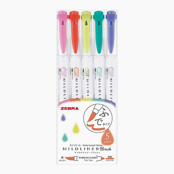 Zebra Mildliner Double Sided Highlighters - Mild Pastel