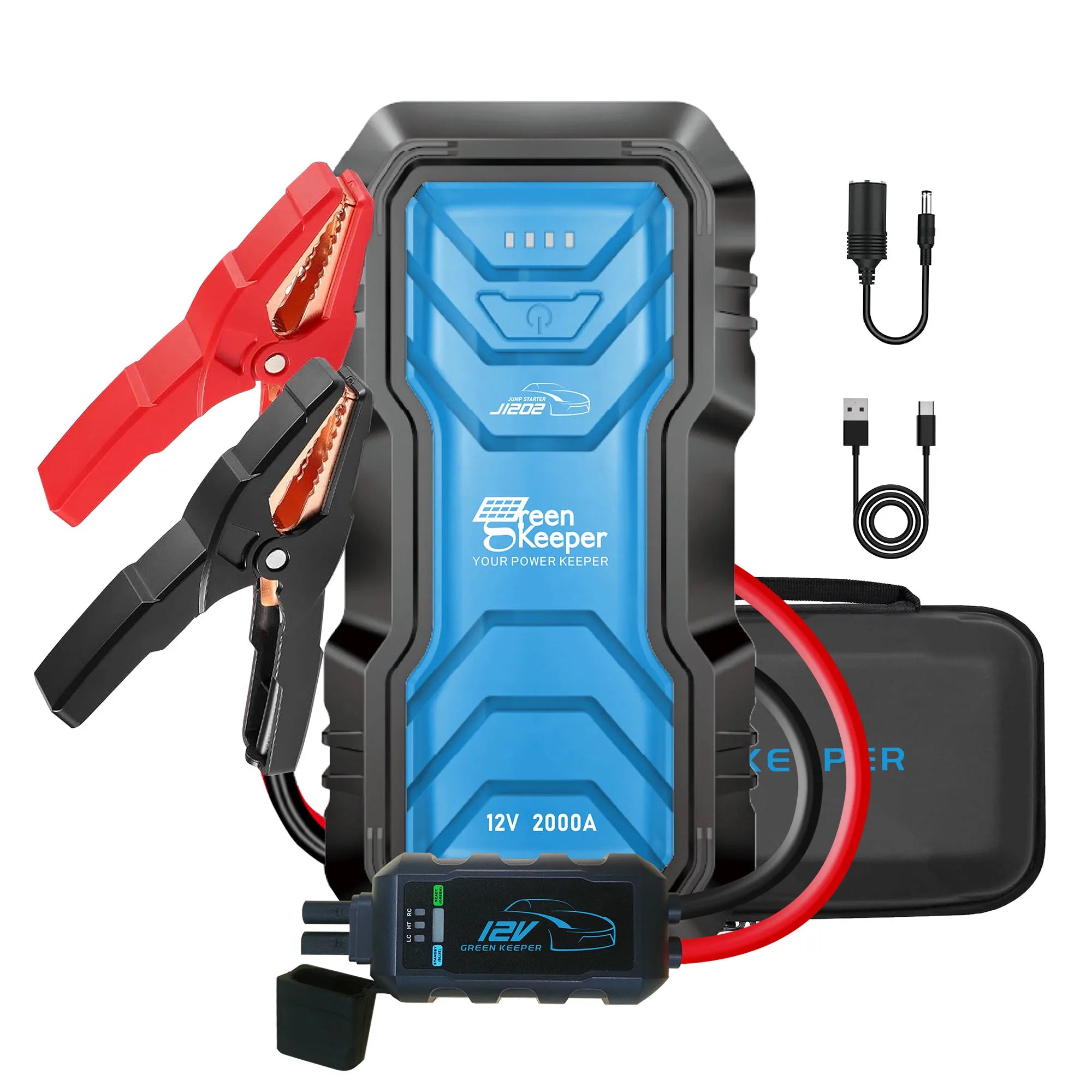 Support DC Jump Starter Power Bank Output 12V 2000A Portable Car Battery Jump Starter With Led Light