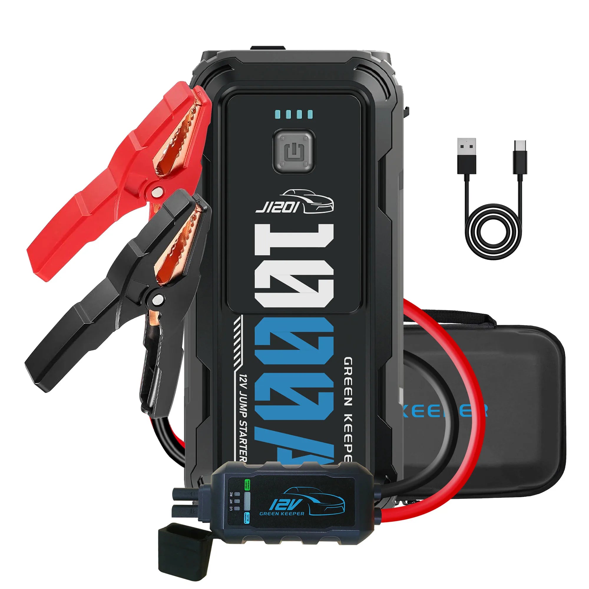 12v 10000mAh High Power Car Jump Starter Power Bank / Multi-Function Portable Lithium Battery Car Jump Starter