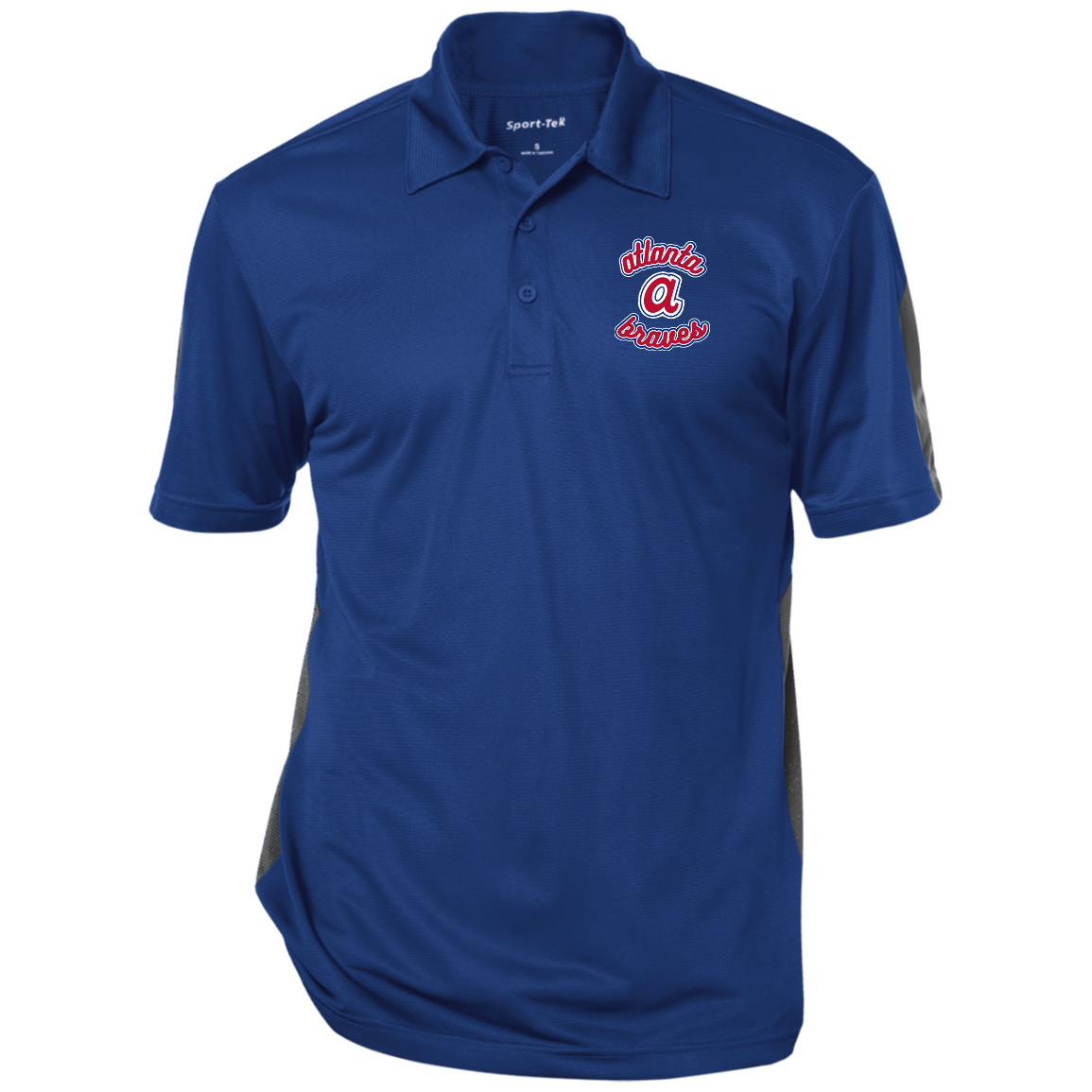 BRAVE Atlanta Braves Performance Textured Three-Button Polo