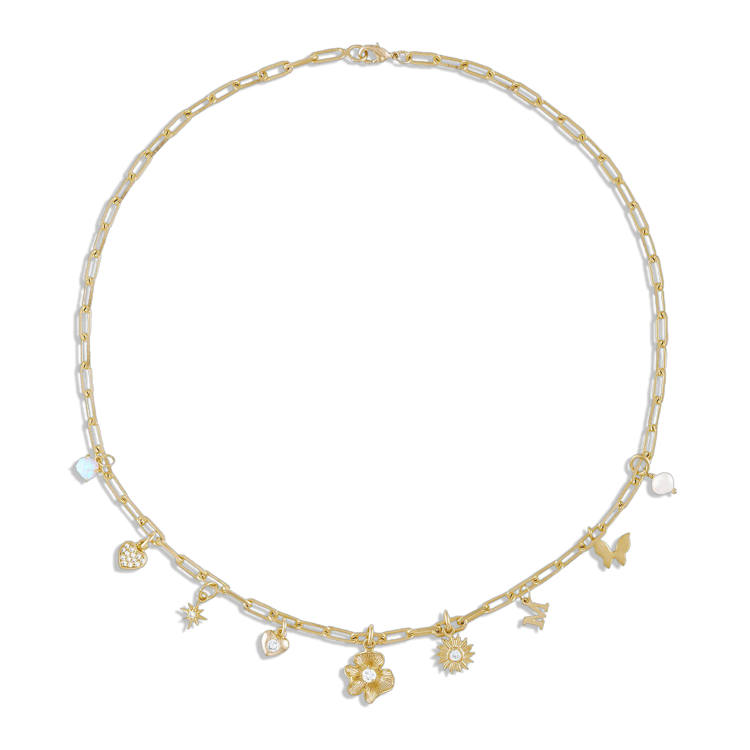 gold necklace blooming supple