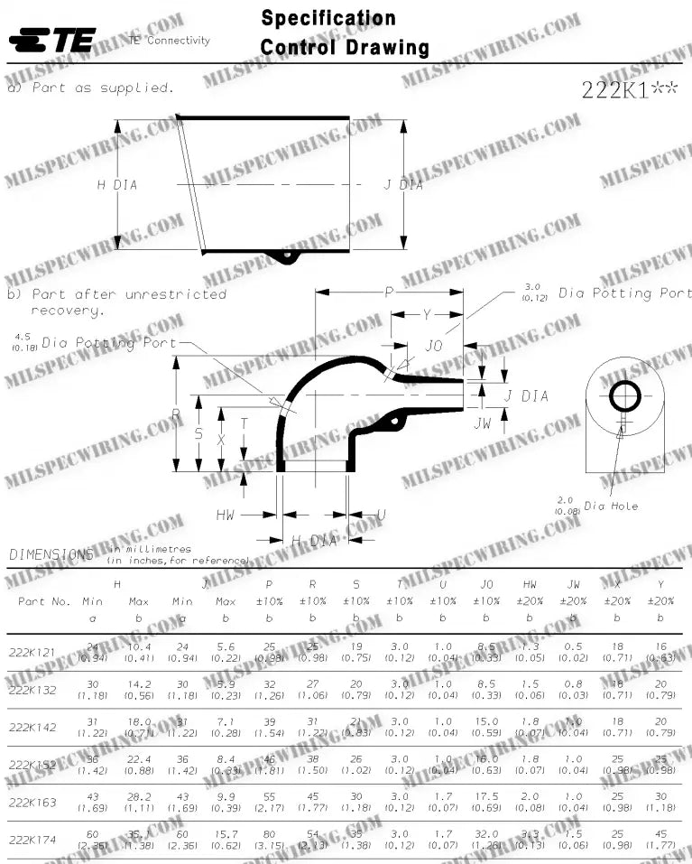 Raychem 222K121-25-0