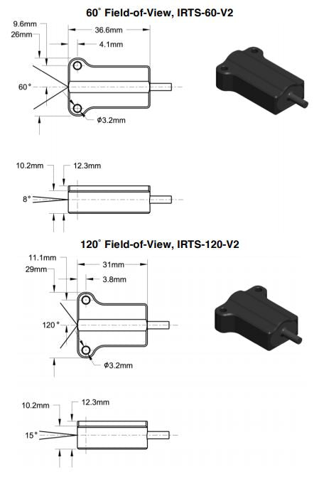 IZZE IR Tire Temperature Sensor Dimension