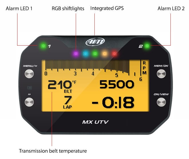 AiM MX UTV dash logger