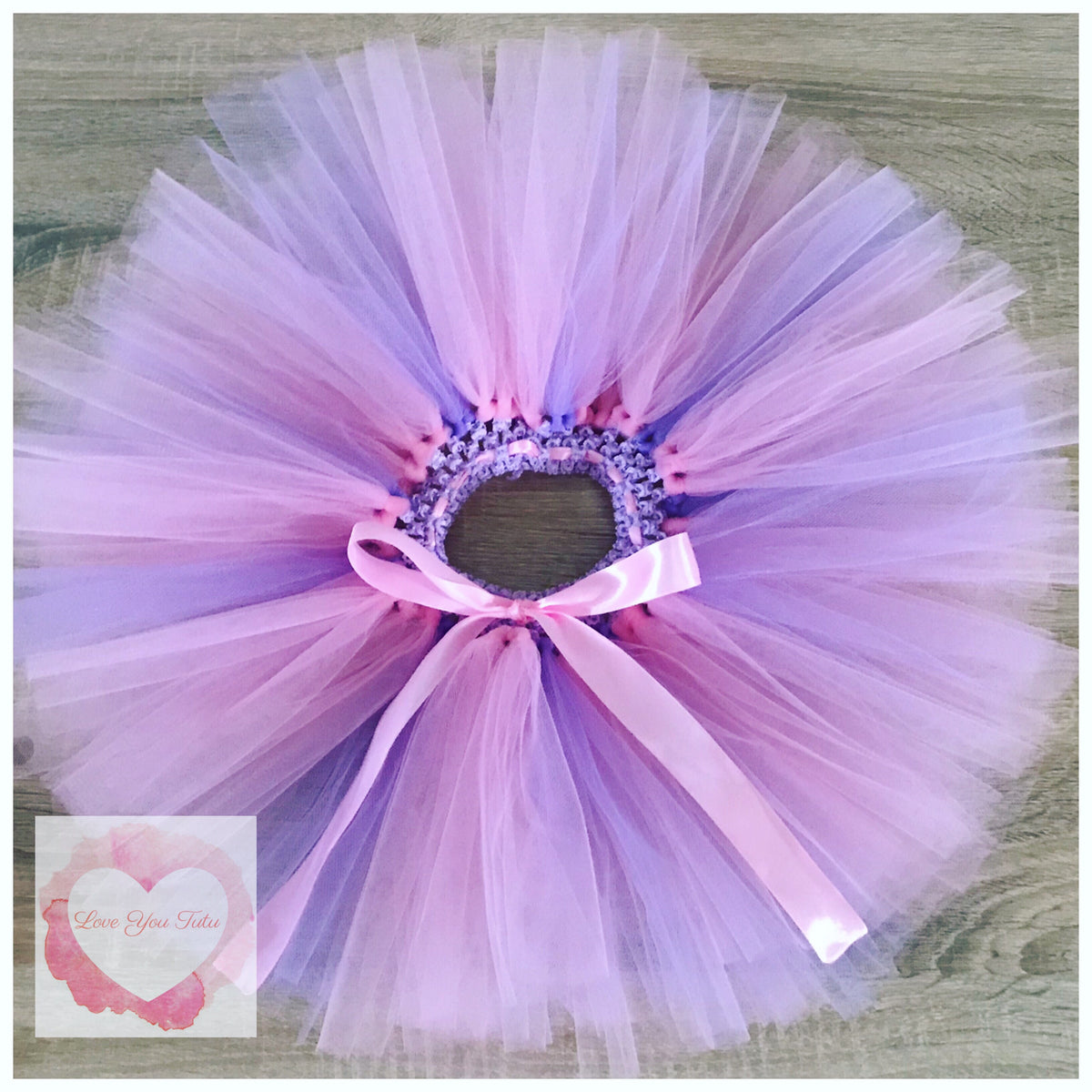 Pink and lavender short Tutu skirt – www.loveyoututu.com.au