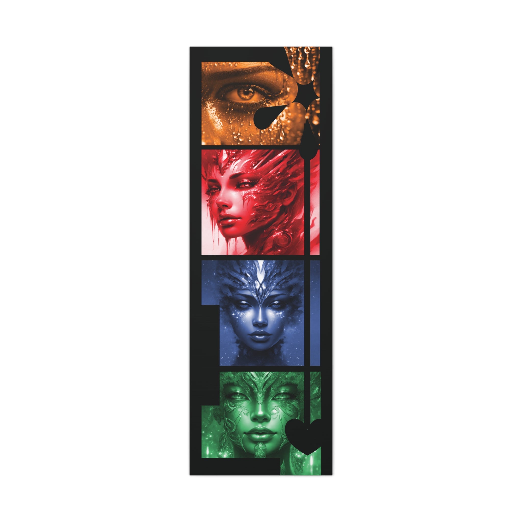 Capture Serenity with Our "Angel Faces" Digital Print on Canvas