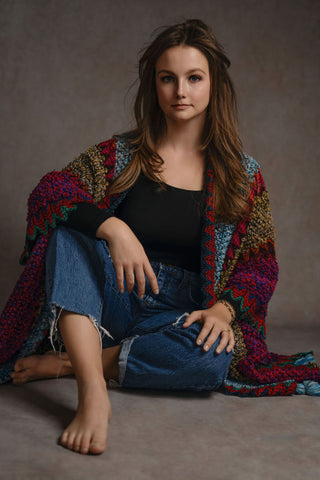 Jessica McClurg with shawl