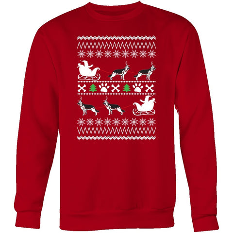 german shepherd christmas sweatshirt