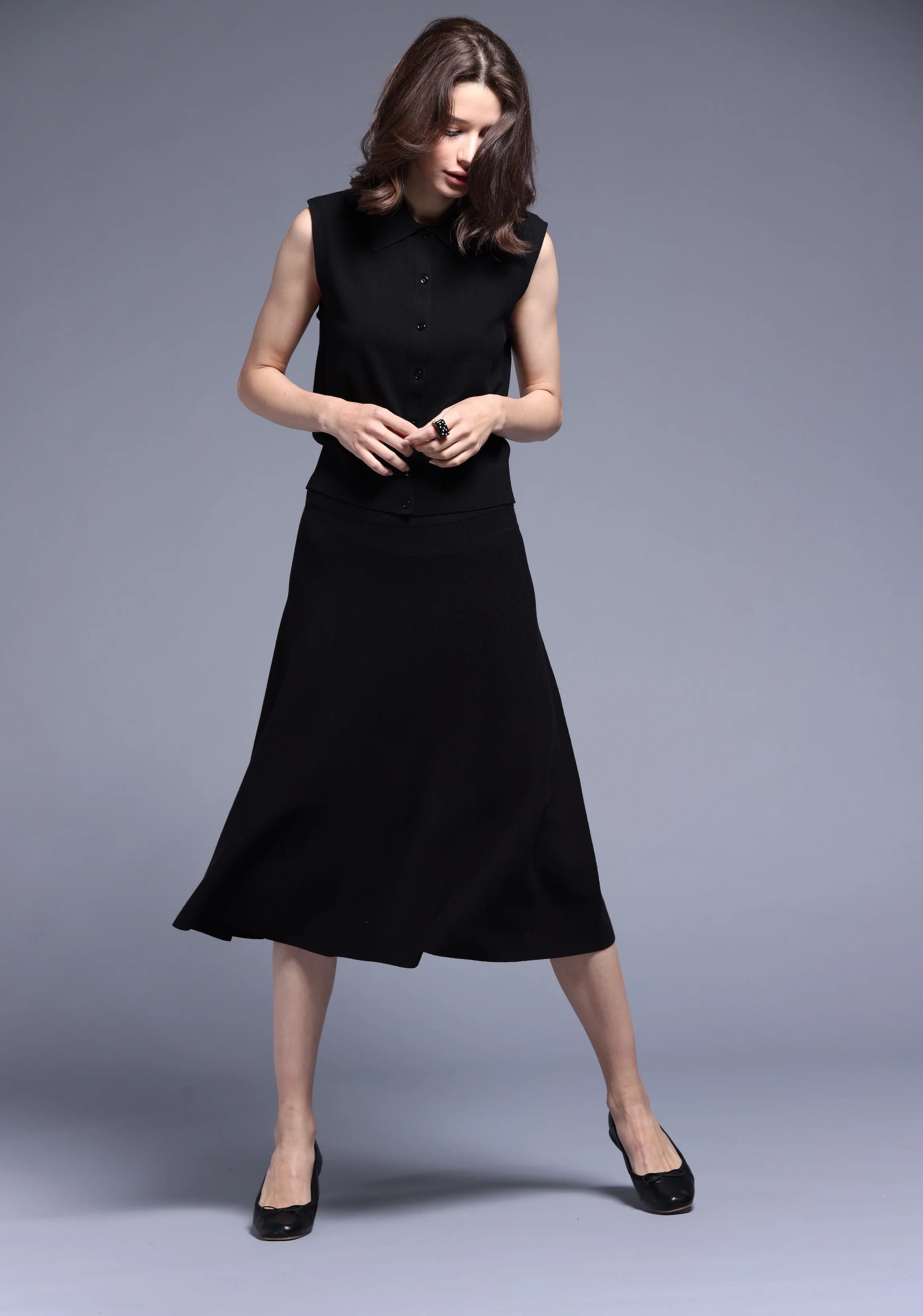 Viscose 25” Fit & Flare Skirt