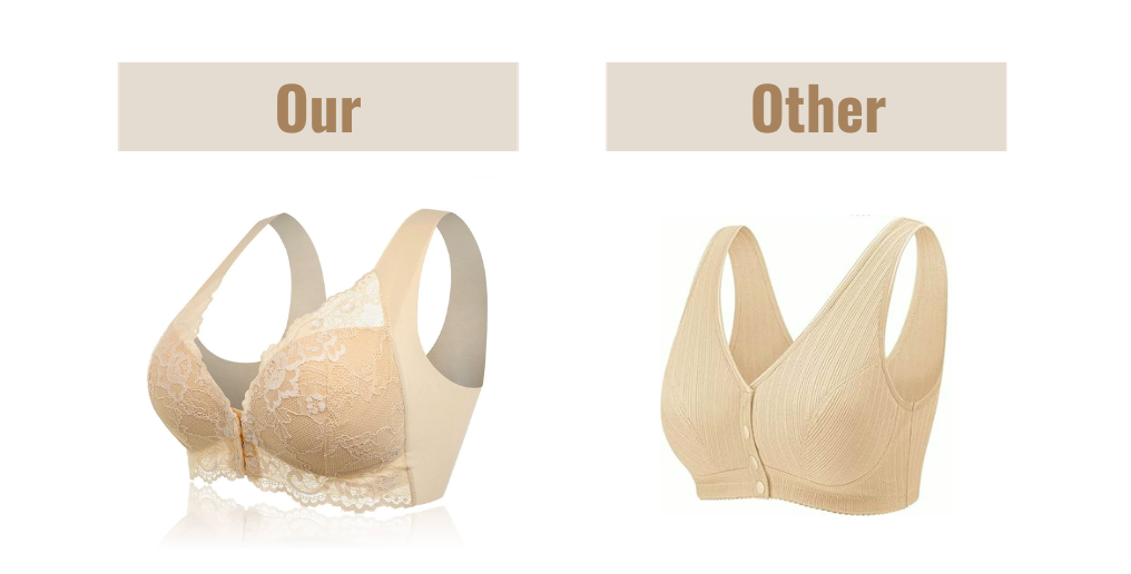 Lily Bras for Older Women Front Close, 5d Shaping Push Up Seamless No Trace  Beauty Back Sports Anti-Saggy Comfy Bra (Color : Beige, Size : Large)